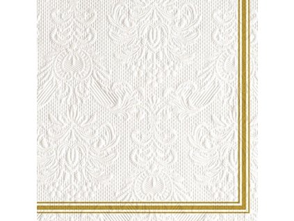 Servítky Elegance Lea White/Gold 33x33 cm