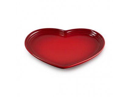 91023404060799 Le Creuset Heart Plate Cerise