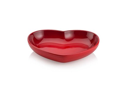 91056421060099 Le Creuset 21cm Cerise Stoneware Heart Dish 1