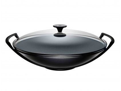 32764 4 le creuset liatinovy hrniec wok so sklenenou pokrievkou 36cm 4 5 l