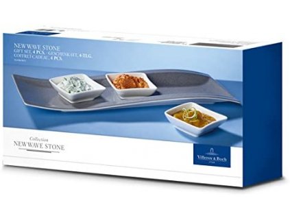 Villeroy & Boch - Sada misiek s podnosom, 4ks - NewWave Stone