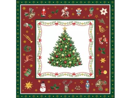 Servítky Christmas Evergreen Red - veľké, 33 x 33 cm - Ambiente Europe BV