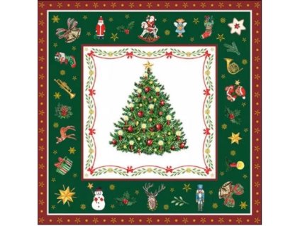 Servítky Christmas Evergreen Green - veľké, 33 x 33 cm - Ambiente Europe BV