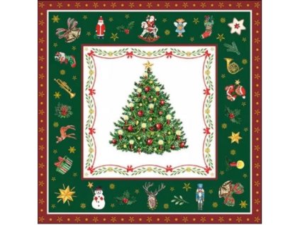 Servítky Christmas Evergreen Green - veľké, 33 x 33 cm - Ambiente Europe BV