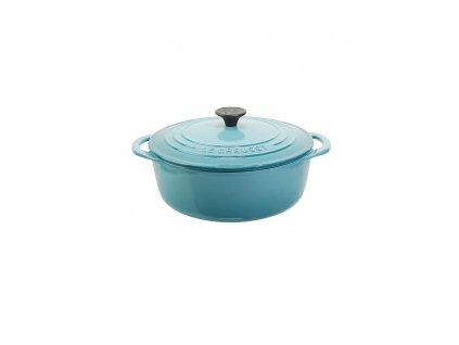 Le Creuset - Liatinový Gourmet hrniec/pekáč okrúhly s pokrievkou 22 cm - karibik