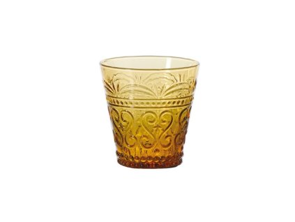 provenzale glass cone tumbler amber set of 6 pieces