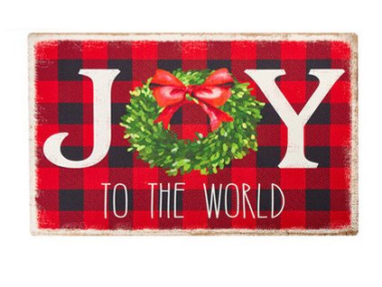 rohozka vianocna joy cervena nuvole di stoffa