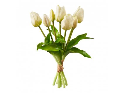 zvazok umelych tulipanov kremova