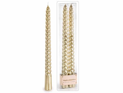 wholesale gold torchon christmas candle 141467