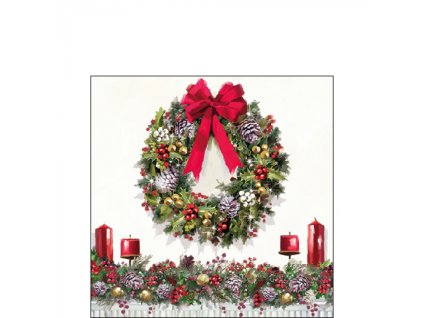 servitky vianocny veniec male