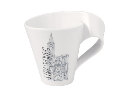 villeroy boch modern cities becher mit henkel strasbourg premium porcelain grau schwarz weiss 1016285113