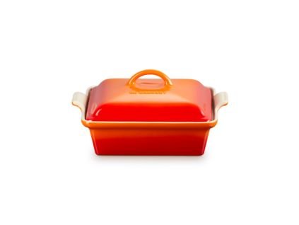 le creuset ovenschaal vierkant met deksel 23 cm oranje