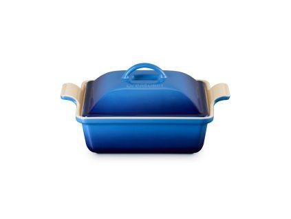 le creuset ovenschaal vierkant met deksel azure