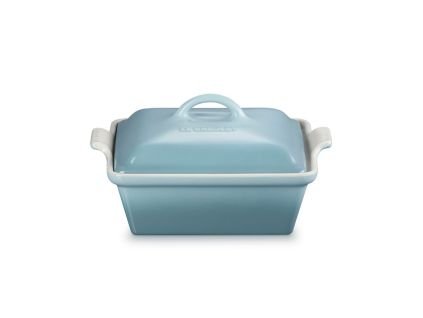 le creuset ovenschaal vierkant met deksel sea salt