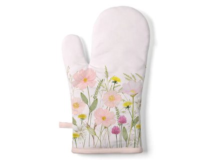 kuchynska rukavica kvety