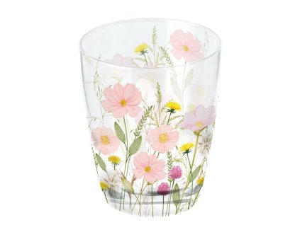 pohar pastel flowers