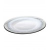 Zafferano - sklenený tanier Strip, biely