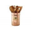 ruffoni copper cutlery holder with 6pc utensils 37