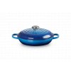 Le Creuset - liatinový hrniec plytký s pokrievkou 26 cm / 2,2 l modrý