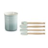 le creuset craft set container and spatulas sea salt (1)