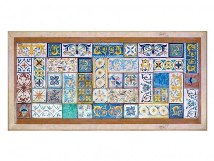 TAV PATCH 76 Stůl Patchwork z terakoty a kamene