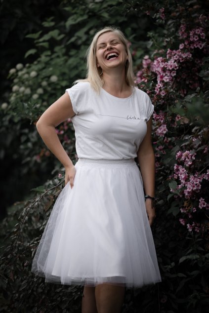 Tylová sukně Abagail Bellazu bílá 18