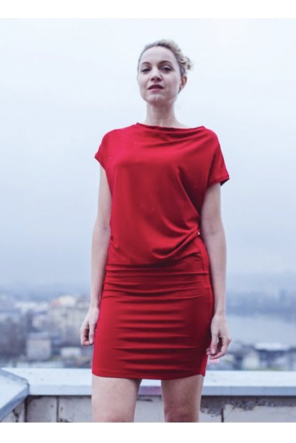 Šaty Rosmarina červené 3