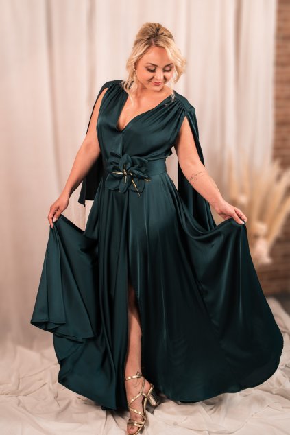 Společenské šaty Dark Green Edith 3