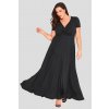 Dlouhé šaty Goa s hlubokým výstřihem černé 1