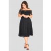Krajkové šaty Avant Garde s rozšířenou sukní černé 1