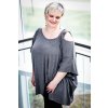 Dámská halenka Cortana s odhaleným ramenem tmavě šedá 10