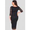 Krajkové šaty After Dark pouzdrového střihu černé 4