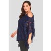 Krajková dámská halenka Ortiz tmavě modrá 3