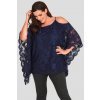 Krajková dámská halenka Ortiz tmavě modrá 1