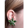 Náušnice Lotus green flower 2