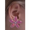 Náušnice Lotus pink flower 2