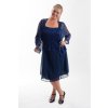 Krásné tmavěmodré šaty Timeless s krajkovým bolérkem 10
