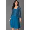 Krásné modré šaty Timeless s krajkovým bolérkem 1