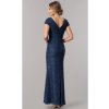 Dlouhé celokrajkové šaty Elisa modré 2