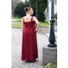 Dlouhé vínové šaty Timeless s krajkovým bolérkem 2