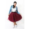Tylová sukně Abagail Bellazu vínová 2