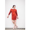 Šaty z bambusu Rosmarina s dlouhým rukávem červené 1
