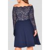 Dámské krajkové šaty Kilby s kapsami tmavě modré 4