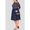 Dámské krajkové šaty Kilby s kapsami tmavě modré 1