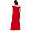 Dlouhé společenské šaty Claudia s rozparkem červené 2
