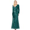 Dlouhé plesové šaty Nebesca esmerald