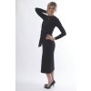 Zavinovací černé šaty Wrap Dress 5
