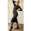 Zavinovací černé šaty Wrap Dress 6