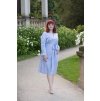 Šaty Anna z bleděmodrého proužku 5