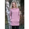 Prodloužená mikina Amy růžová